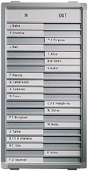 Aan-afwezigheidsbord Legamaster 770x260mm 30 namen