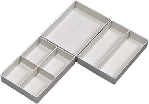 Inzetbak Djois halfhoog 30x122x168mm 1-vaks grijs