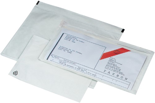 Paklijstenvelop IEZZY zelfklevend onbedrukt 225x165mm 250 stuks