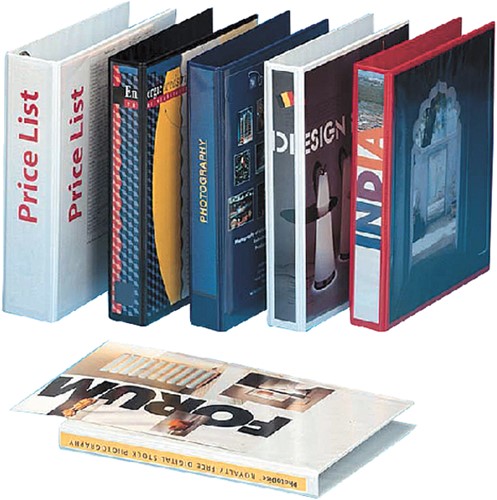 Presentatieringband Esselte panorama A4 4-rings D-mechaniek 52mm PP wit-2