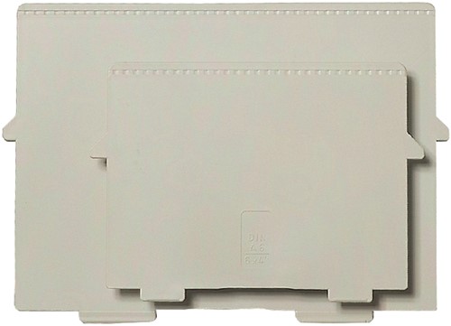 Scheidingsplaat kaartenbak Exacompta A6 dwars grijs 2 stuks