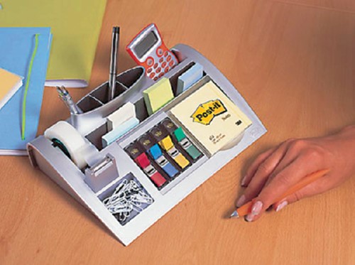Bureau organiser Post-it C50 zilvergrijs incl inhoud-2