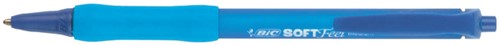 Balpen Bic soft feel clic grip blauw medium blister à 15 stuks-2