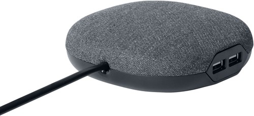 LAADSTATION 2X USB 1X EURO STOPCONTACT MET TEXTIELOPPERVLAK