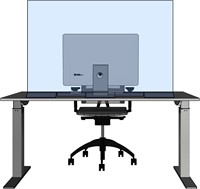 Transparant bureauscherm 120x80cm-2