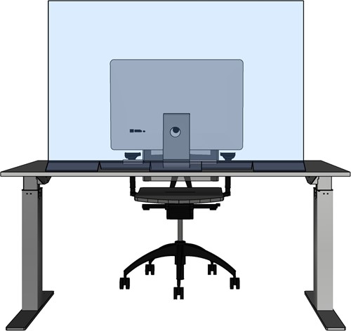 Transparant bureauscherm 120x80cm-2