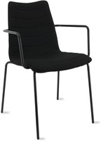 XCELLENCE VERGADERSTOEL F45 stof mirage zwart-2