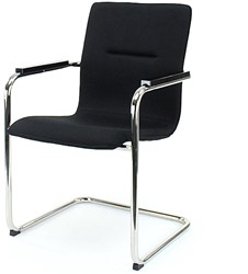 XCELLENCE VERGADERSTOEL F60 stof Mirage zwart 651