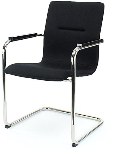 XCELLENCE VERGADERSTOEL F60 stof Mirage zwart 651