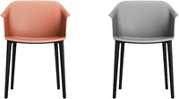 Geo Kuipstoel met gerecycled kunststof vierpootframe - Eco Grijs(RG)