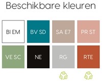 Geo Kuipstoel met gerecycled kunststof vierpootframe - Blauw Groen(BV)-3