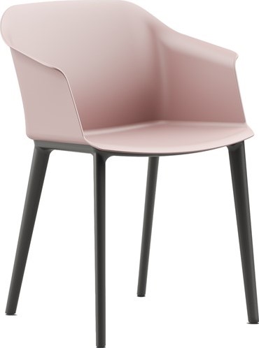 Geo Kuipstoel met gerecycled kunststof vierpootframe