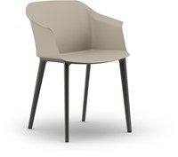 Geo Kuipstoel met gerecycled kunststof vierpootframe - Zand(SA)
