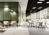 Geo Kuipstoel met gerecycled kunststof vierpootframe - Eco Grijs(RG)-2