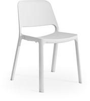 Kasper  kunststof school/ kantine stoel - Wit(Bl)