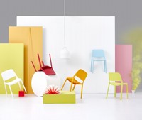 Kasper  kunststof school/ kantine stoel met armleggers - Eco Grijs(RG)-3