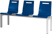 WACHTKAMER BANK - HOUTEN KUIP - ALUMINIUM - ZEBRANO WIT - GEEN STOFFERING - 1 ZITS + TAFEL (l/r)-4