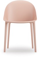 Pillow vierpoot stoel met gerecyclede kuip - zwart - Poeder Roze(PR)