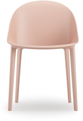 Pillow vierpoot stoel met gerecyclede kuip - zwart - Poeder Roze(PR)