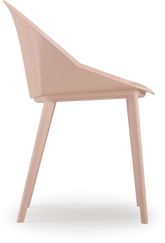 Pillow vierpoot stoel met gerecyclede kuip - zelfde kleur als kuip - Poeder Roze(PR)-2