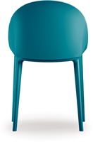 Pillow vierpoot stoel met gerecyclede kuip - zelfde kleur als kuip - Blauw groen(BV)-2