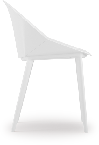 Pillow vierpoot stoel met gerecyclede kuip - zwart - Wit(BI)-2