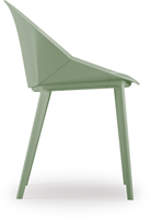 Pillow vierpoot stoel met gerecyclede kuip - zwart - Groen(VE)-2
