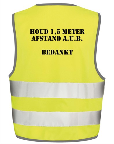 Houd afstand veiligheidshesje maat L/XL